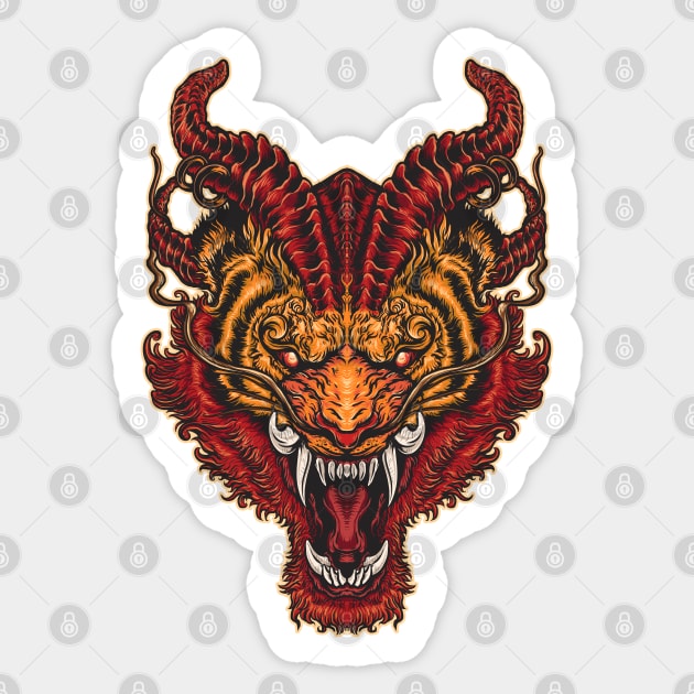 Mythical Tiger Sticker by RichoIrvansyah